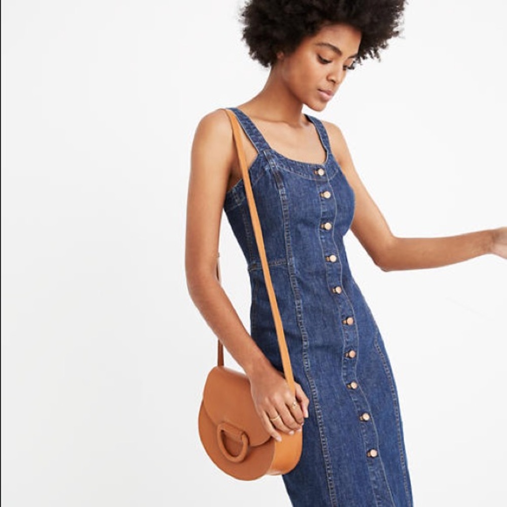 Madewell Denim Button-Front Tank Dress